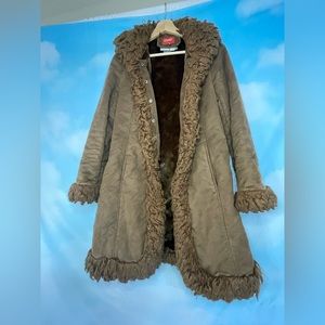 Faux fur vintage coat